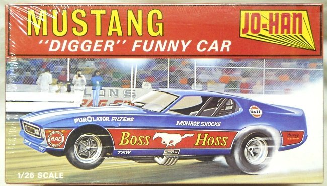 Jo-Han 1/25 Mustang Digger Funny Car Boss Hoss, GC-2100 plastic model kit